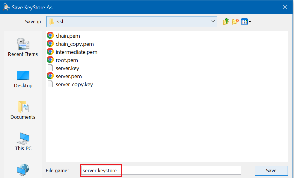 HOW TO: Create Keystore from certificate chain and private key