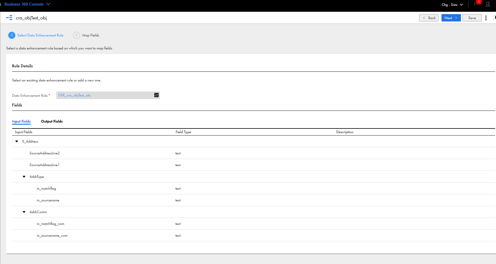 Sample CAI process for EVO enrichment plugin which includes fieldGroup ...