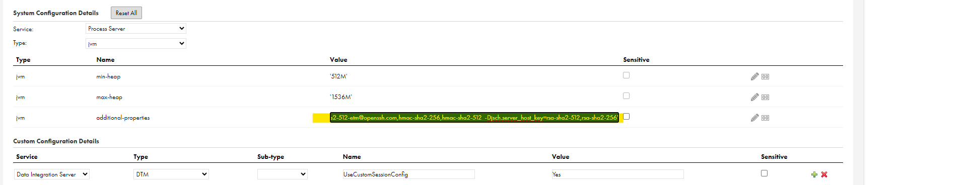 ERROR: Caused by: com.jcraft.jsch.JSchException: Algorithm negotiation fail