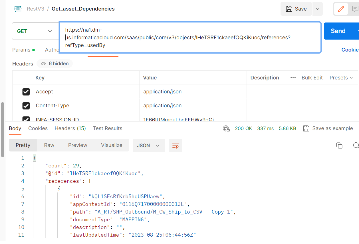 HOW TO: Retrieve connection dependencies from REST API