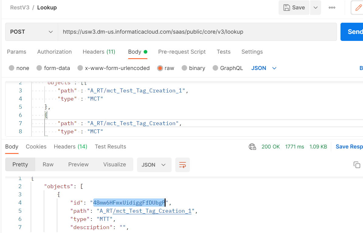 IICS Rest V3 API: Assign and Remove tags from assets