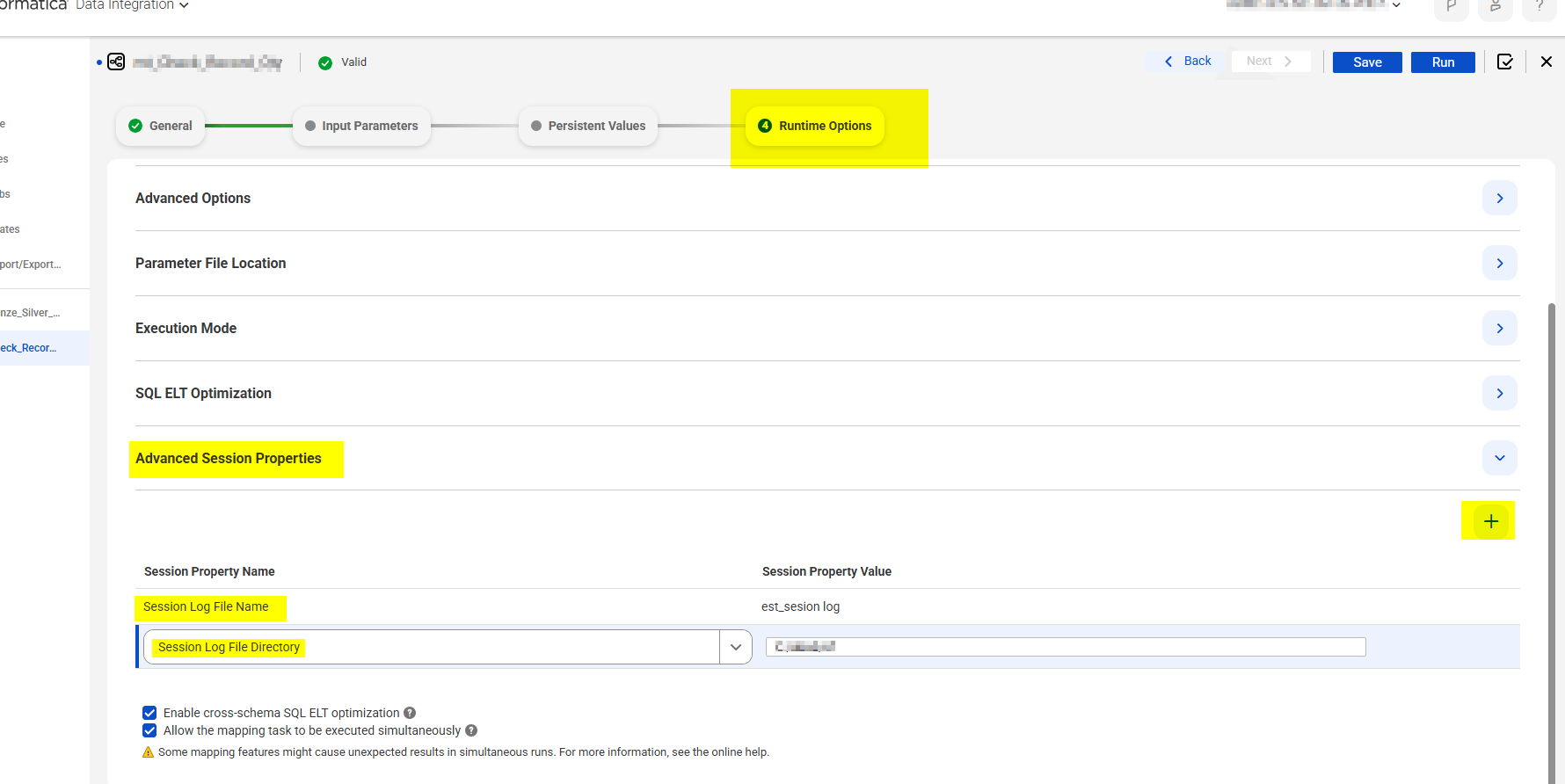 HOW TO: Change the session log file directory at mapping task level in CDI