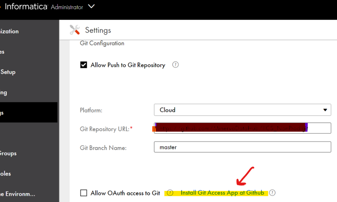 FAQ: Query on Install Git Access App of Github option for Source ...