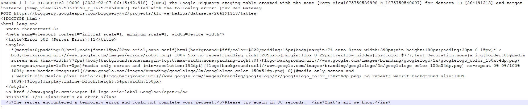"The server encountered a temporary error and could not complete your ...