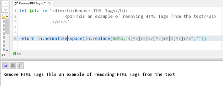 HOW TO: Remove HTML tags from a given string in CAI