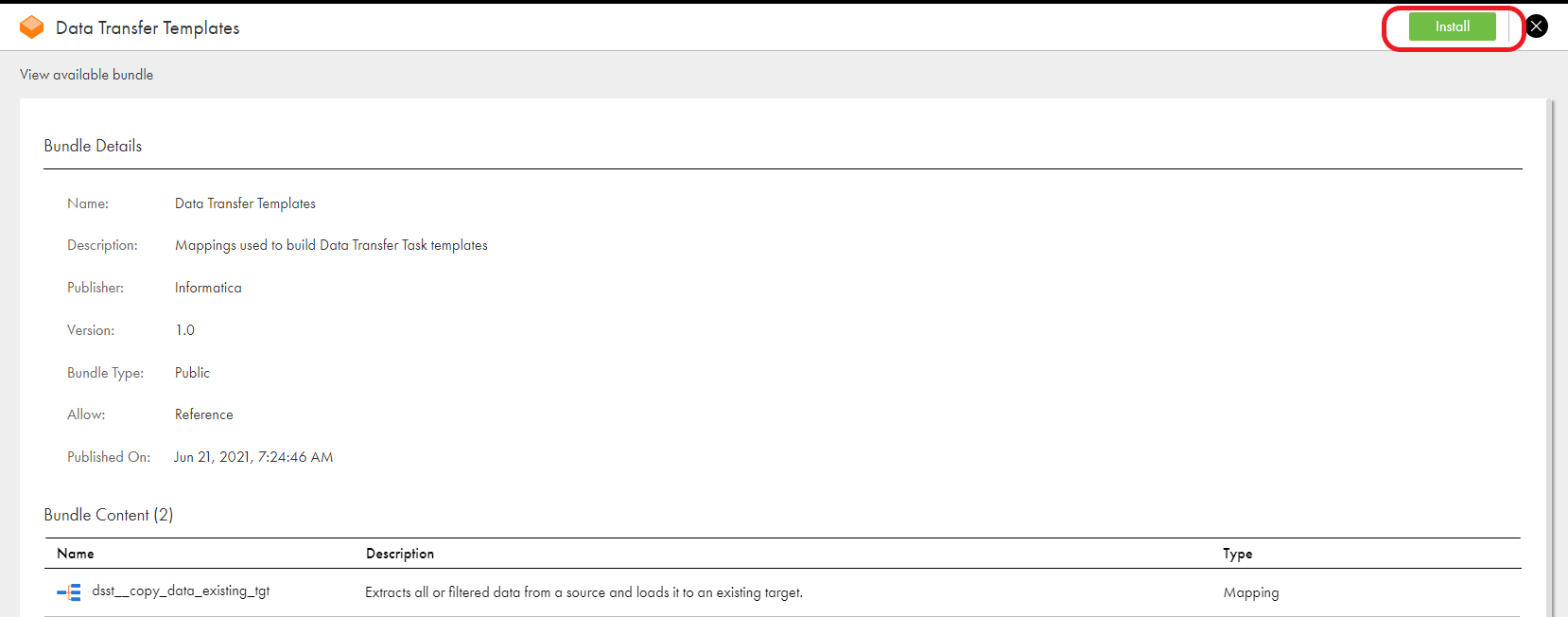 When a Data Transfer task is run, the task entry is not seen on the ...