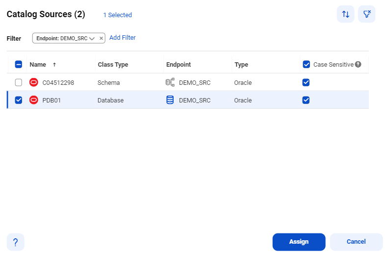 How does connection assignment work for IICS resource in CDGC?