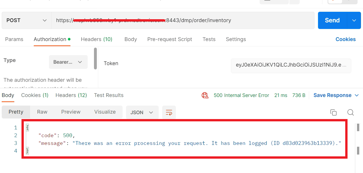 ERROR: "There was an error processing your request. It has been logged ...