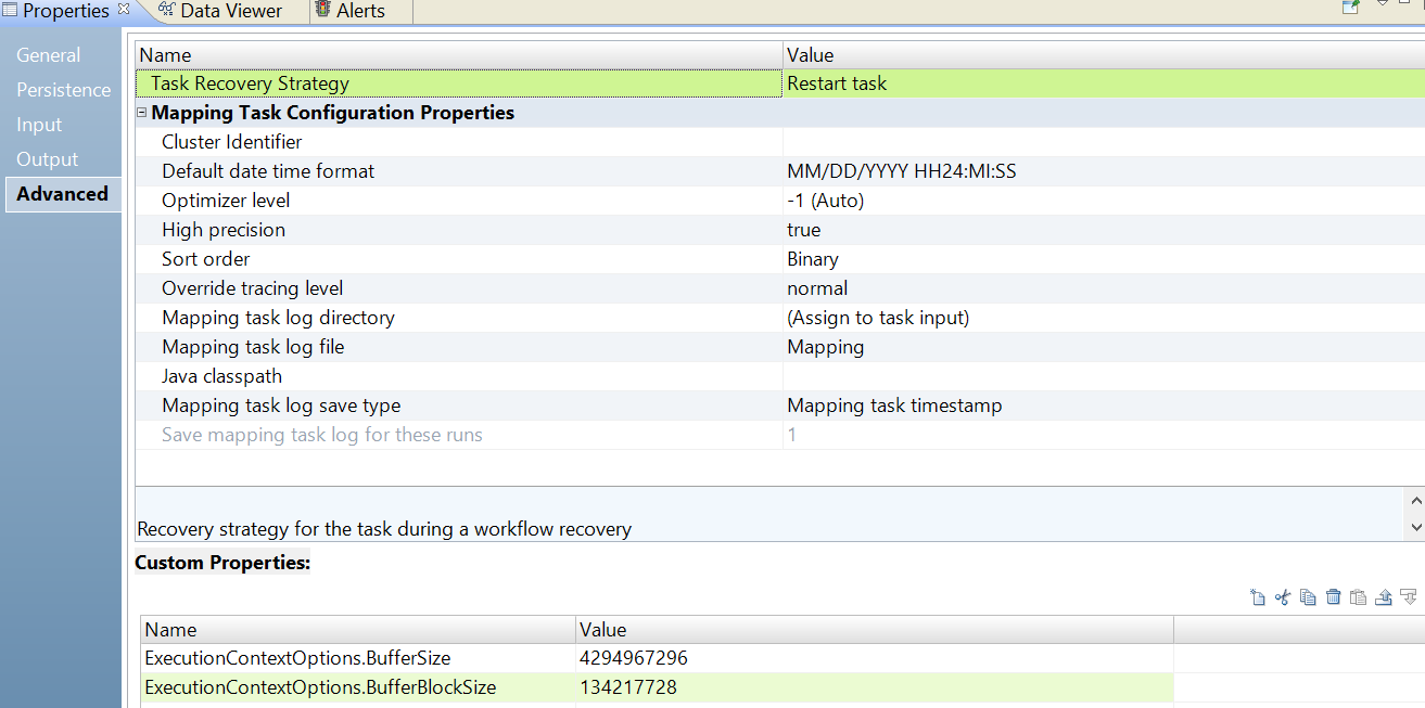 HOW TO: Set Buffer size at mapping level in IDQ