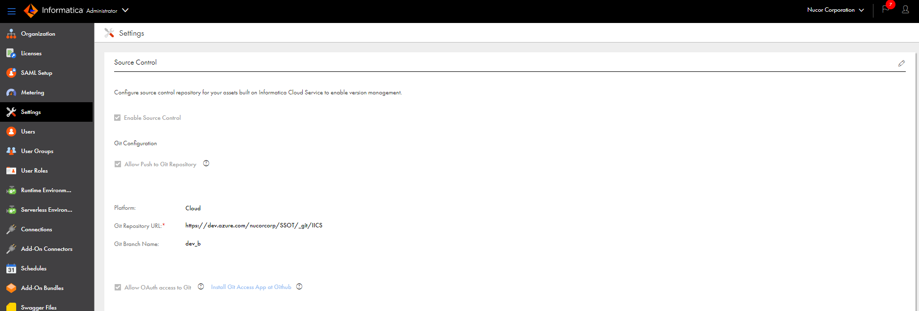 HOW TO: Enable Source Control in IDMC